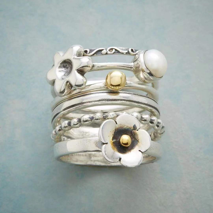 Blomsterperle-ringe