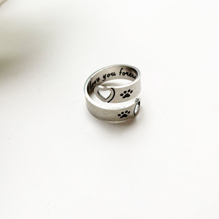 Justerbar Pote- og Hjerte Twist Ring – Rustfrit Stål