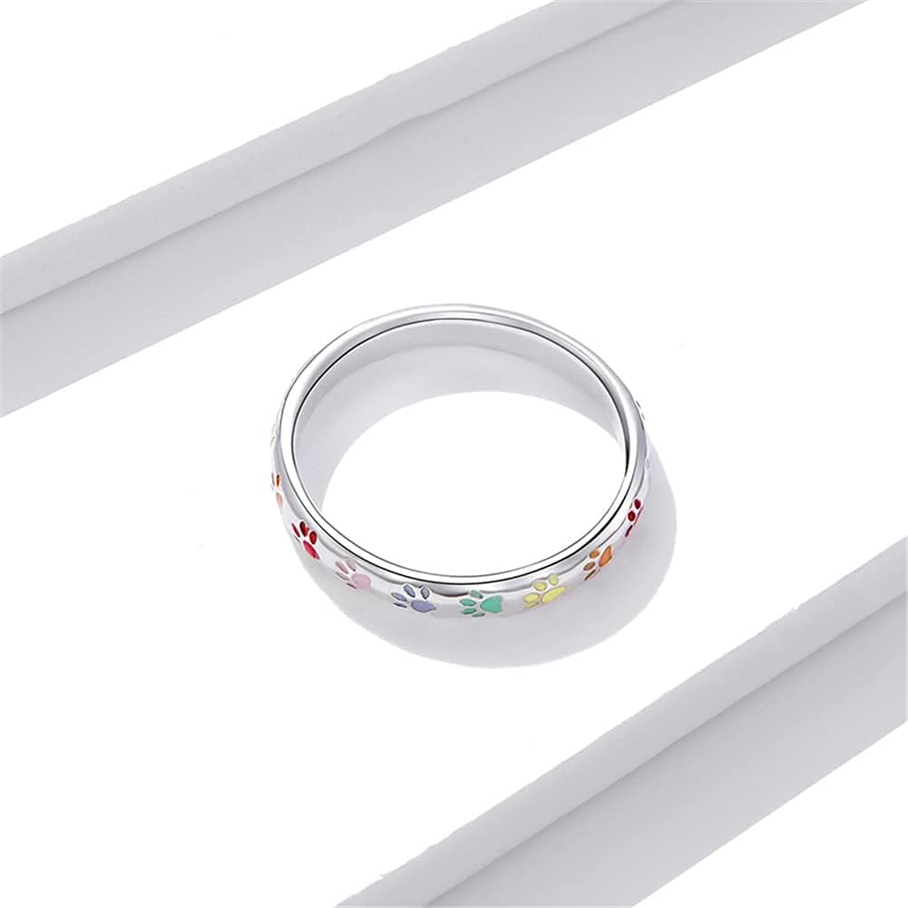 Sterling Sølv Ring med Pote Design