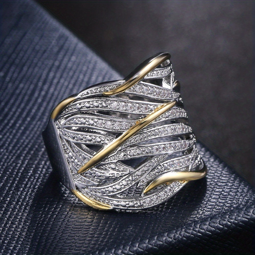 Stilfuld Lagdelt Snor Ring