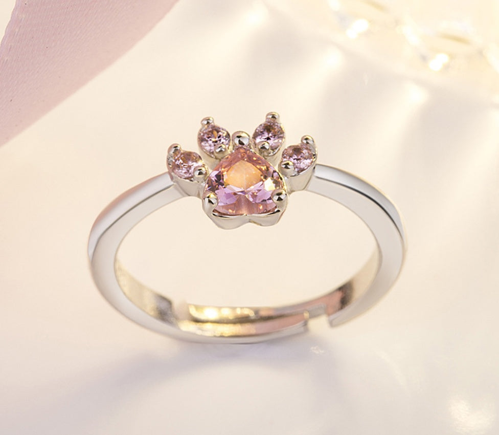 Rosegull Pote Smykkesæt – 4 Dele med Zirconia Hjerte (Ring, Halskæde,Øreringe, Armbånd)