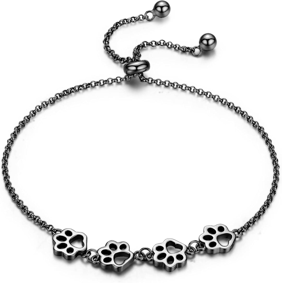 Sterling Sølv Poteaftryk Armbånd – Justerbart Fit