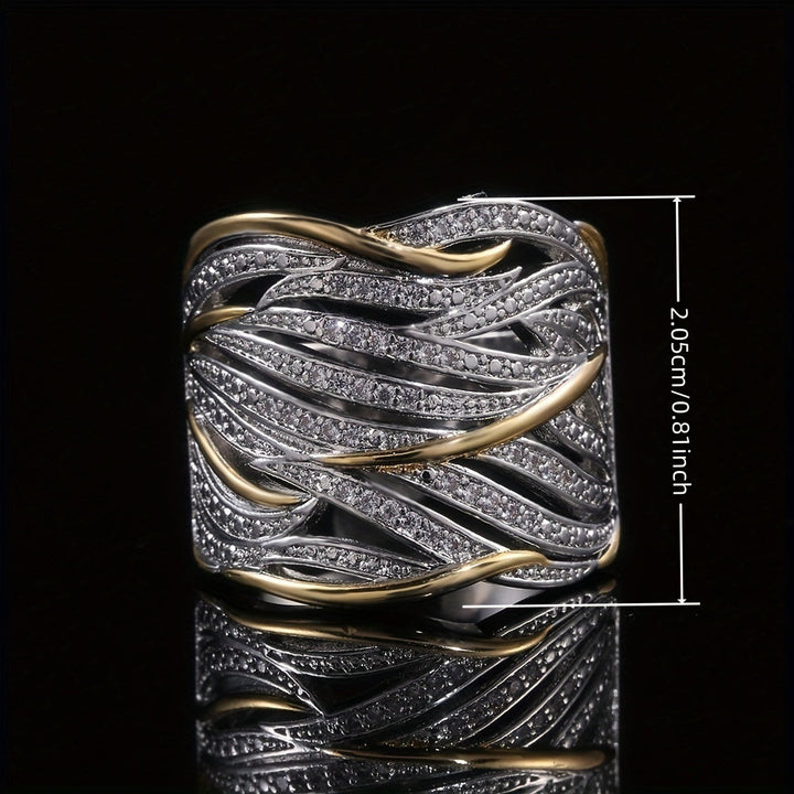 Stilfuld Lagdelt Snor Ring