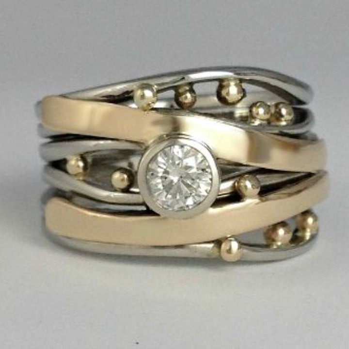 Royal - Vintage Guld Inlagt Zirconia Ring