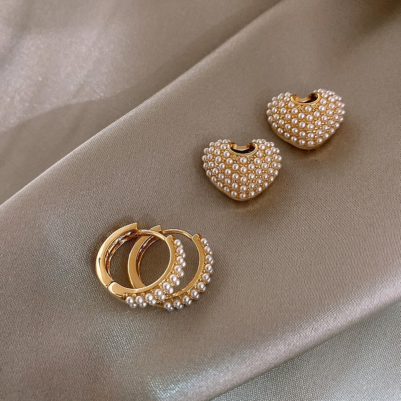 Pearl of Love-øreringe i guld