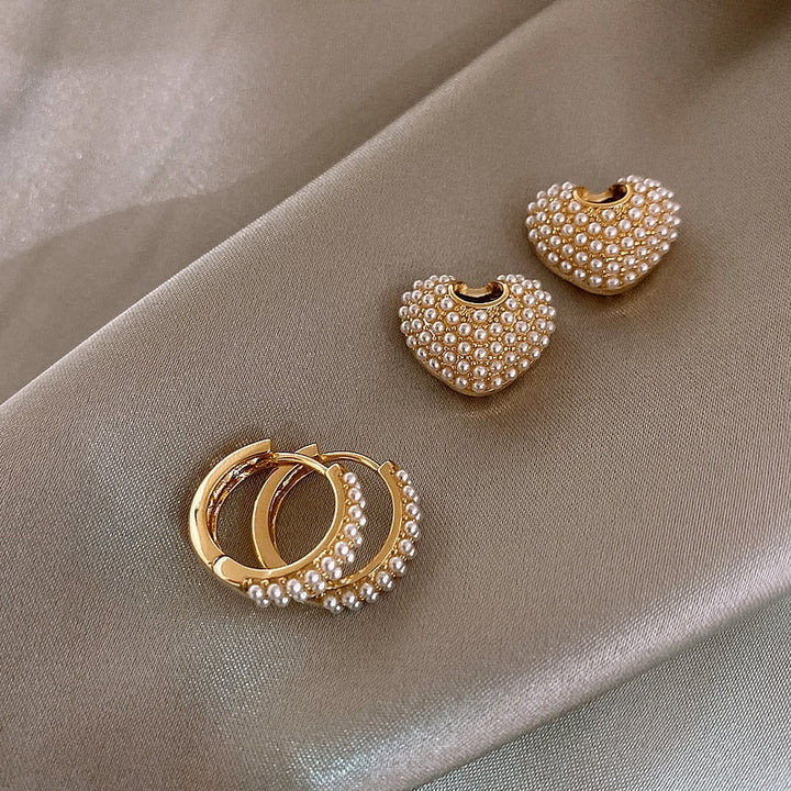 Pearl of Love-øreringe i guld