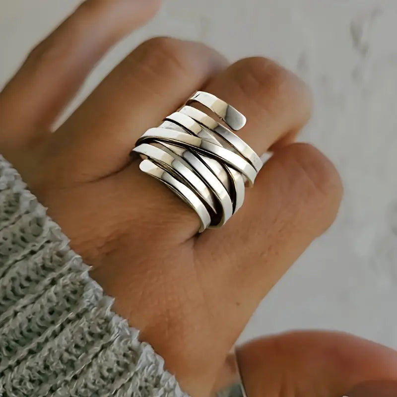 Bliss - Vintage Tykt Lag sølvring