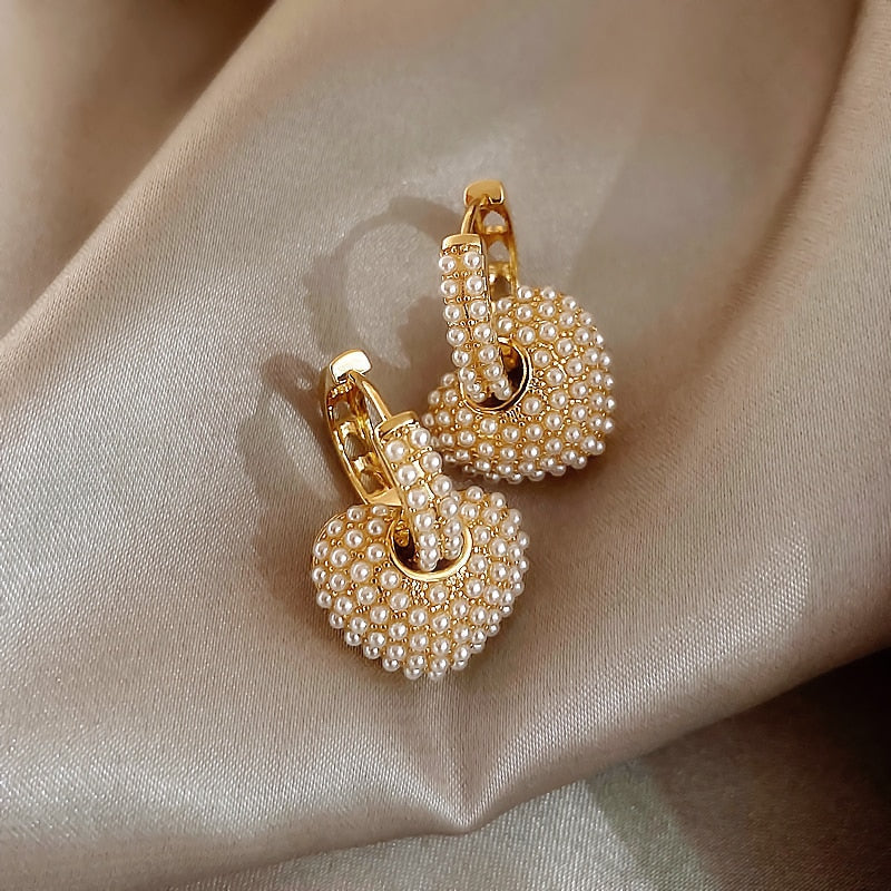Pearl of Love-øreringe i guld