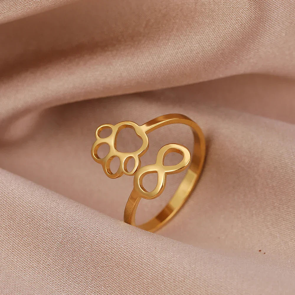 Justerbar uendelighed Pote Ring – Rustfrit Stål