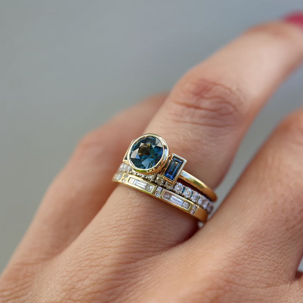 Grace - Vintage Guld- og Zirconia Ringsæt