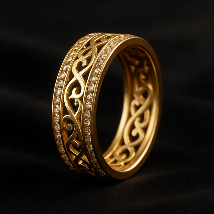 Lysende hul guldring