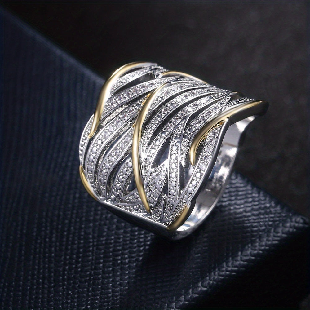 Stilfuld Lagdelt Snor Ring
