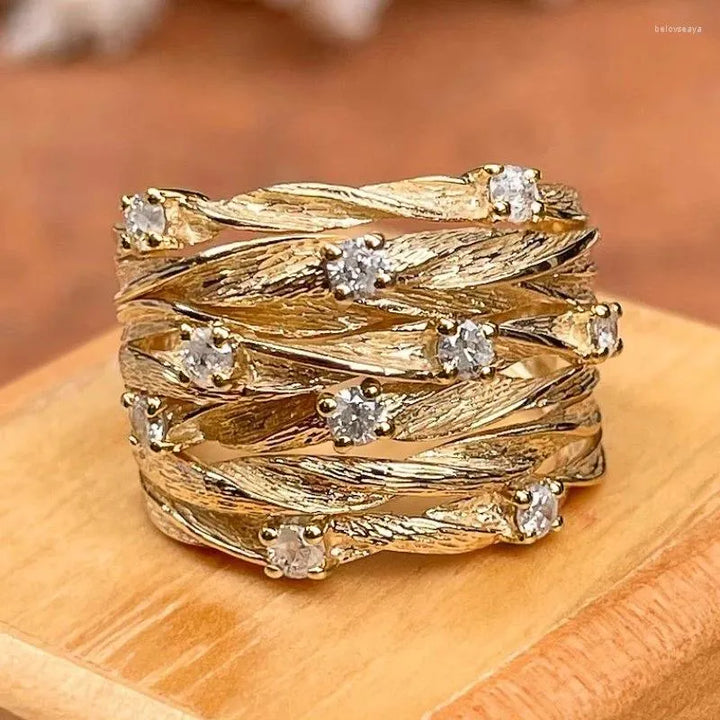 Boho Ring med Zirkonia