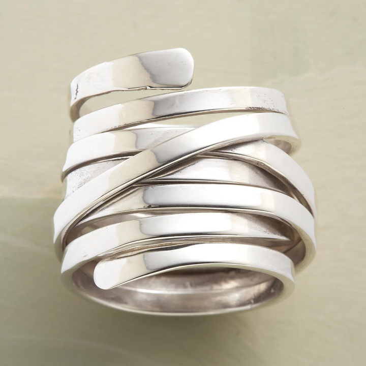Bliss - Vintage Tykt Lag Sølv Ring