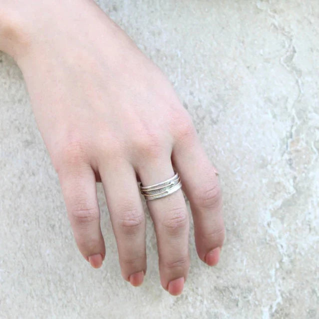 Strålende Retro Guld-Sølv Ring