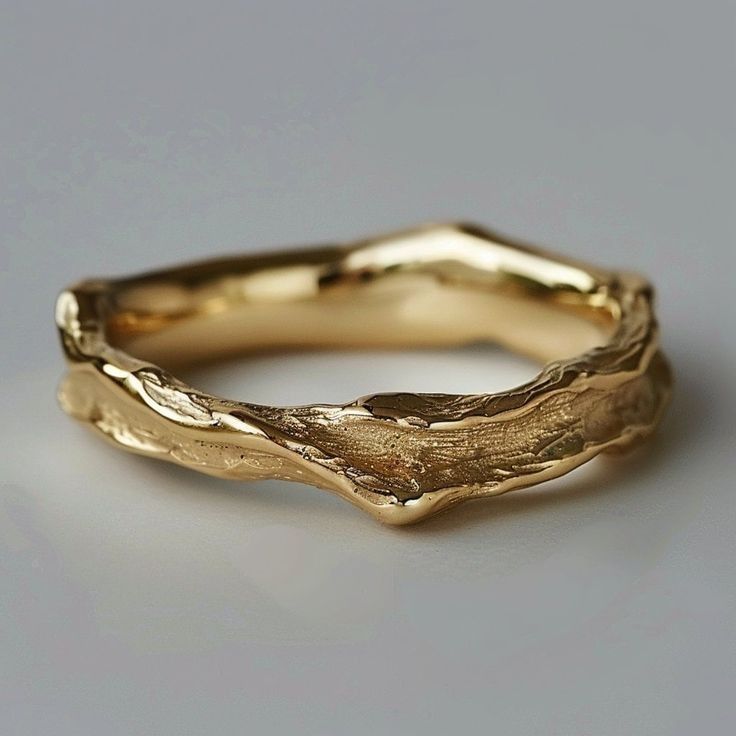 Vintage smedet i guld ring